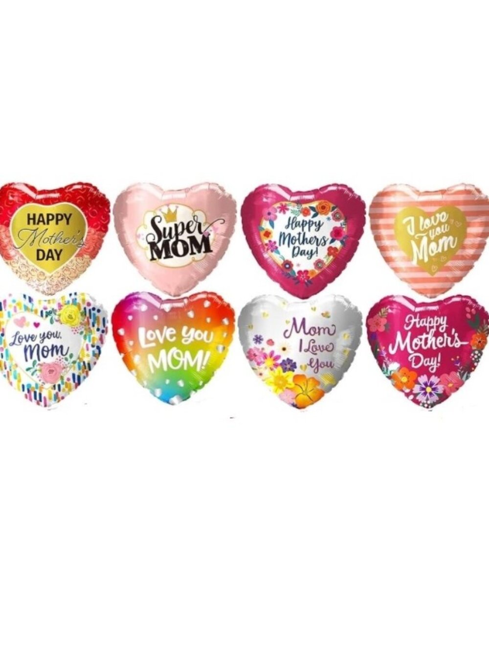 Mother's Day 10 Inches Heart Shaped Balloon on the Stick